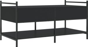 vidaXL Stolik kawowy, czarny, 99x50x50 cm 8