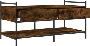 vidaXL Stolik kawowy, przydymiony dąb, 99x50x50 cm 5