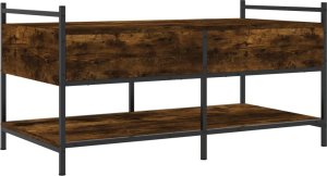 vidaXL Stolik kawowy, przydymiony dąb, 99x50x50 cm 8