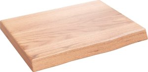 vidaXL Blat do łazienki, jasnobrązowy, 40x30x(2-4) cm, lite drewno 2