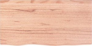 vidaXL Blat do łazienki, jasnobrązowy, 80x40x(2-4) cm, lite drewno 3