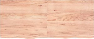 vidaXL Blat do łazienki, jasnobrązowy, 120x50x(2-4) cm, lite drewno 3