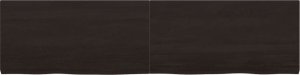 vidaXL Blat do łazienki, ciemnobrązowy, 160x40x(2-4) cm, lite drewno 3