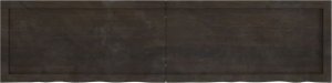 vidaXL Blat do łazienki, ciemnobrązowy, 160x40x(2-4) cm, lite drewno 4