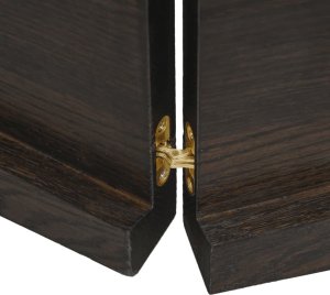 vidaXL Blat do łazienki, ciemnobrązowy, 160x40x(2-4) cm, lite drewno 7