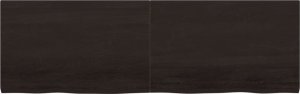 vidaXL Blat do łazienki, ciemnobrązowy, 160x50x(2-4) cm, lite drewno 3