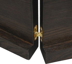 vidaXL Blat do łazienki, ciemnobrązowy, 160x50x(2-4) cm, lite drewno 7