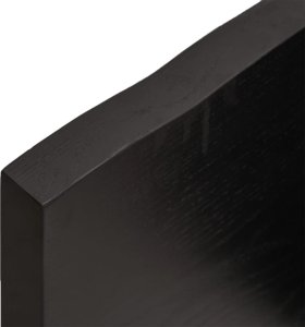 vidaXL Blat do łazienki, ciemnobrązowy, 160x50x(2-4) cm, lite drewno 8