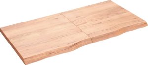 vidaXL Blat do stołu, jasnobrązowy, 120x60x(2-4)cm, lite drewno dębowe 2