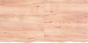 vidaXL Blat do stołu, jasnobrązowy, 120x60x(2-4)cm, lite drewno dębowe 3