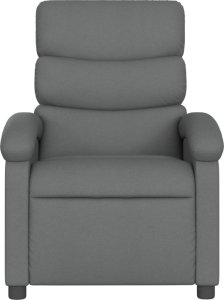 vidaXL Rozkładany fotel masujący, ciemnoszary, obity tkaniną 4
