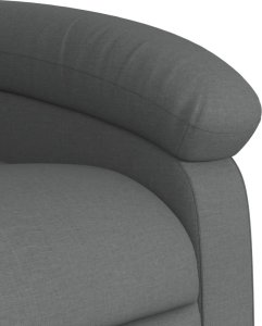 vidaXL Rozkładany fotel masujący, ciemnoszary, obity tkaniną 9