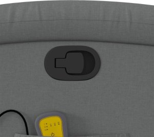 vidaXL Rozkładany fotel masujący, ciemnoszary, obity tkaniną 10