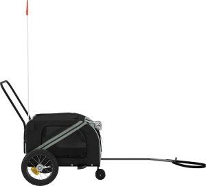 vidaXL Przyczepka rowerowa dla zwierząt, tkanina Oxford i żelazo 6