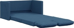 vidaXL Sofa podłogowa 2-w-1, niebieska, 112x174x55 cm, tkanina 2