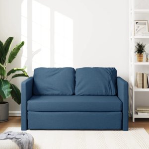 vidaXL Sofa podłogowa 2-w-1, niebieska, 112x174x55 cm, tkanina 3