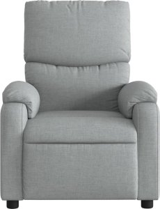 vidaXL Rozkładany fotel masujący, jasnoszary, obity tkaniną 4