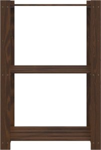 vidaXL Regał z 3 półkami, brązowy, 60x38x90 cm, lite drewno sosnowe 3