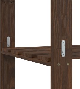 vidaXL Regał z 3 półkami, brązowy, 60x38x90 cm, lite drewno sosnowe 6