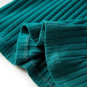 vidaXL Koszulka dziecięca z długimi rękawami, prążkowana, ciemnozielona, 128 6