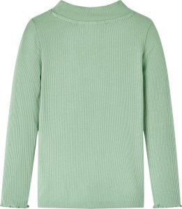 vidaXL Koszulka dziecięca z długimi rękawami i półgolfem, ciemna mięta, 128 2