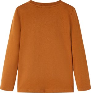 vidaXL Koszulka dziecięca z długimi rękawami, koniakowa, 116 2