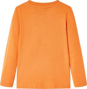 vidaXL Koszulka dziecięca z długimi rękawami, ciemny pomarańcz, 116 2