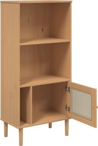 vidaXL Regał SENJA brązowy 60x35x130 cm sosnowy 6