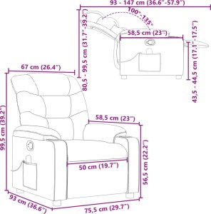 vidaXL Rozkładany fotel masujący, czarny, sztuczna skóra 12