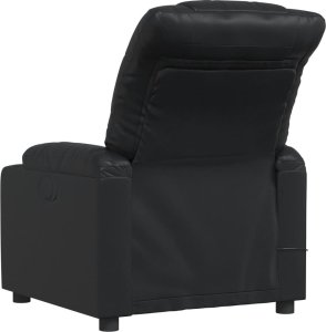 vidaXL Rozkładany fotel masujący, czarny, sztuczna skóra 4
