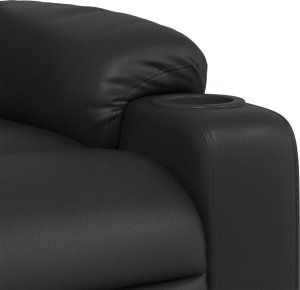 vidaXL Rozkładany fotel masujący, czarny, sztuczna skóra 9