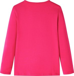 vidaXL Koszulka dziecięca z długimi rękawami, jaskrawy róż, 104 2