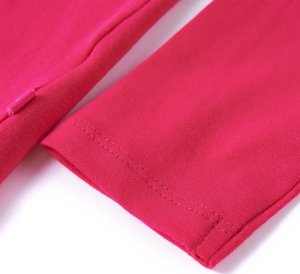 vidaXL Koszulka dziecięca z długimi rękawami, jaskrawy róż, 104 5