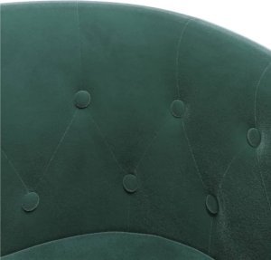 vidaXL Fotel klubowy z podnóżkiem, ciemnozielony, obity aksamitem 6