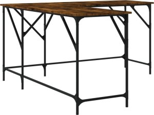 Biurko vidaXL Brązowe 149 cm x 149 cm 3