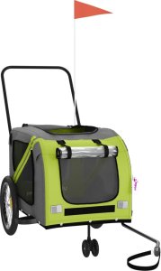 vidaXL Przyczepka rowerowa dla zwierząt, tkanina Oxford i żelazo 3