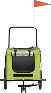 vidaXL Przyczepka rowerowa dla zwierząt, tkanina Oxford i żelazo 4