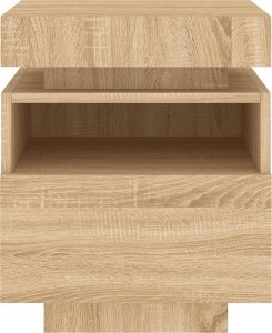 vidaXL Szafka nocna z oświetleniem LED, dąb sonoma, 40x39x48,5 cm 7