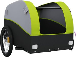 vidaXL Przyczepka rowerowa, czarno-zielona, 30 kg, żelazo 5