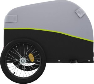 vidaXL Przyczepka rowerowa, czarno-zielona, 30 kg, żelazo 7