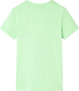 vidaXL Koszulka dziecięca, neonowa zieleń, 140 2