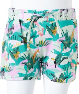 vidaXL Szorty dziecięce ze sznurkiem, jasna mięta, 92 8