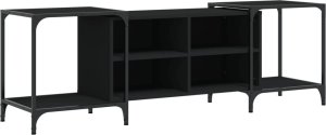 vidaXL Szafka pod TV, czarna, 153x37x50 cm 2