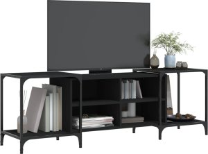 vidaXL Szafka pod TV, czarna, 153x37x50 cm 3