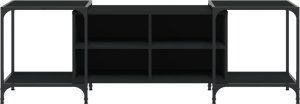 vidaXL Szafka pod TV, czarna, 153x37x50 cm 4