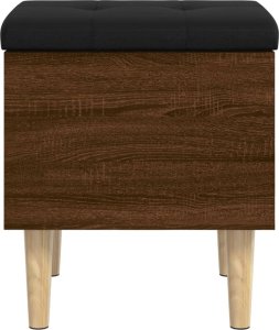 vidaXL Ławka ze schowkiem, brązowy dąb, 42x42x46 cm 5