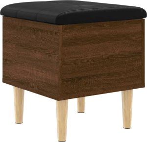 vidaXL Ławka ze schowkiem, brązowy dąb, 42x42x46 cm 7