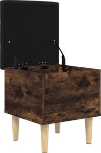 vidaXL Ławka ze schowkiem, przydymiony dąb, 42x42x46 cm 4