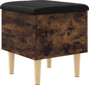 vidaXL Ławka ze schowkiem, przydymiony dąb, 42x42x46 cm 7