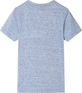 vidaXL Koszulka dziecięca z krótkimi rękawami, niebieski melanż, 140 2